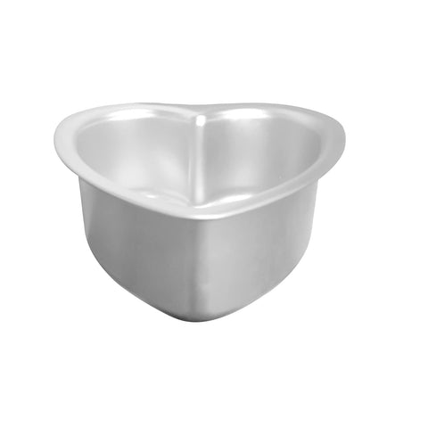 kefyixc heart-shaped cake pan, side view, sturdy aluminum for durable everyday baking.