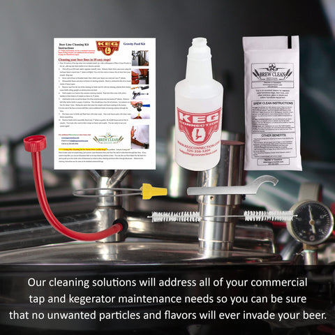 Kegconnection cleaning line hose flushes lines for smooth cleaning.