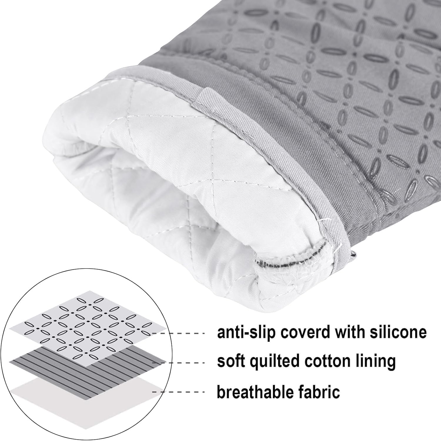 KEGOUU soft cotton lining adds comfort during cooking and baking