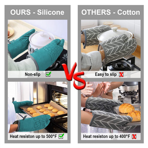 KEGOUU non-slip silicone design enhances grip when lifting hot pots.