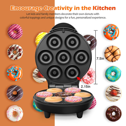 Keinve mini donut waffle cake maker donuts in progress