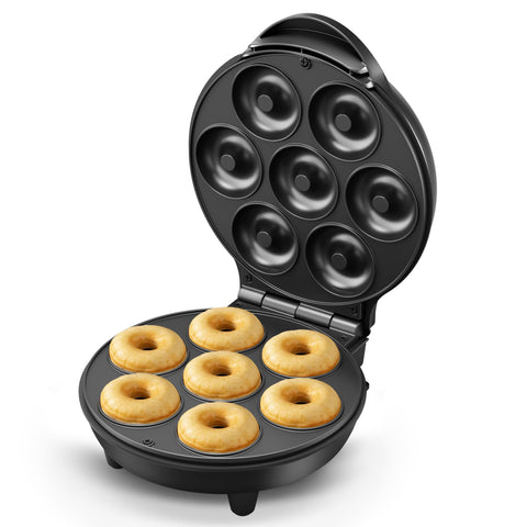 Keinve mini donut waffle cake maker front view, compact kitchen appliance for quick treats