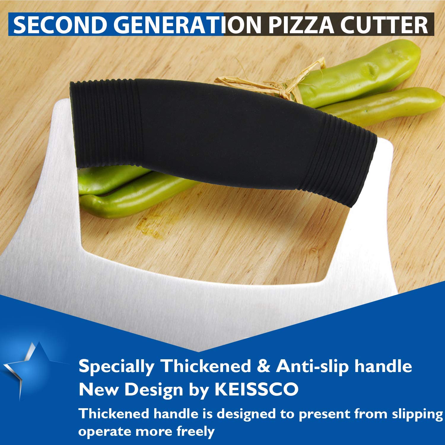 KEISSCO ergonomic anti-slip handle enhances comfort and control.