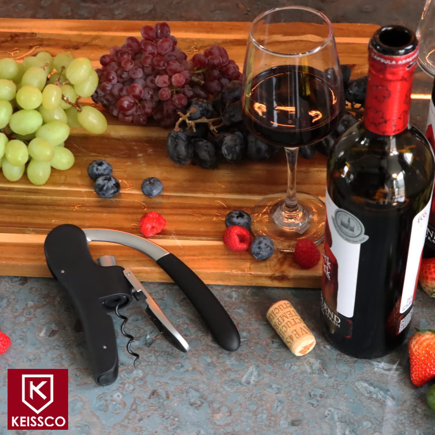 KEISSCO ergonomic handle with soft non-slip grip for comfortable use