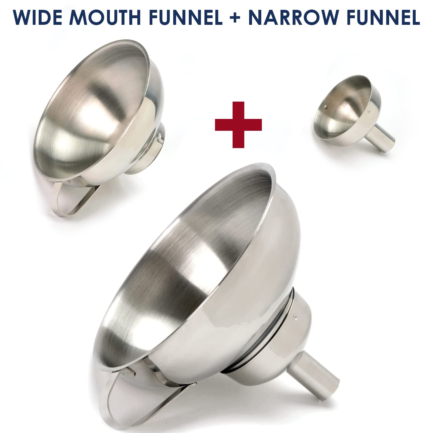 KEISSCO narrow-mouth funnel pouring into a bottle with precision