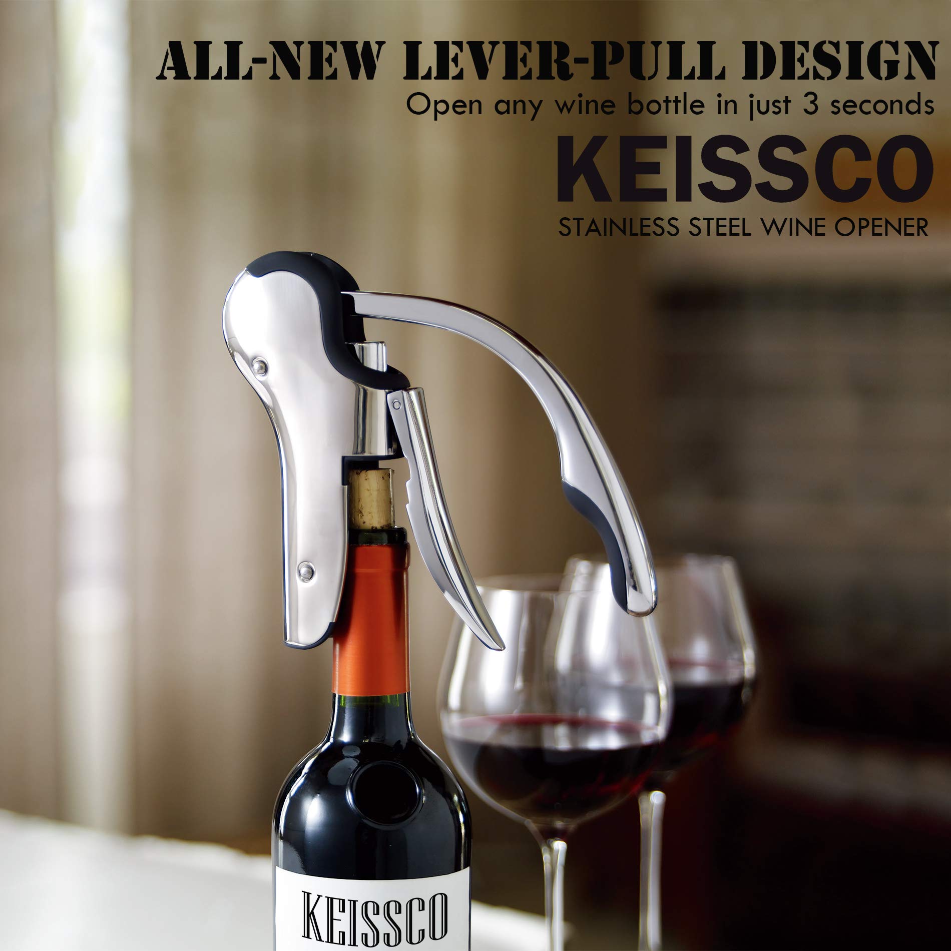 KEISSCO stainless steel handle close-up showing comfortable grip