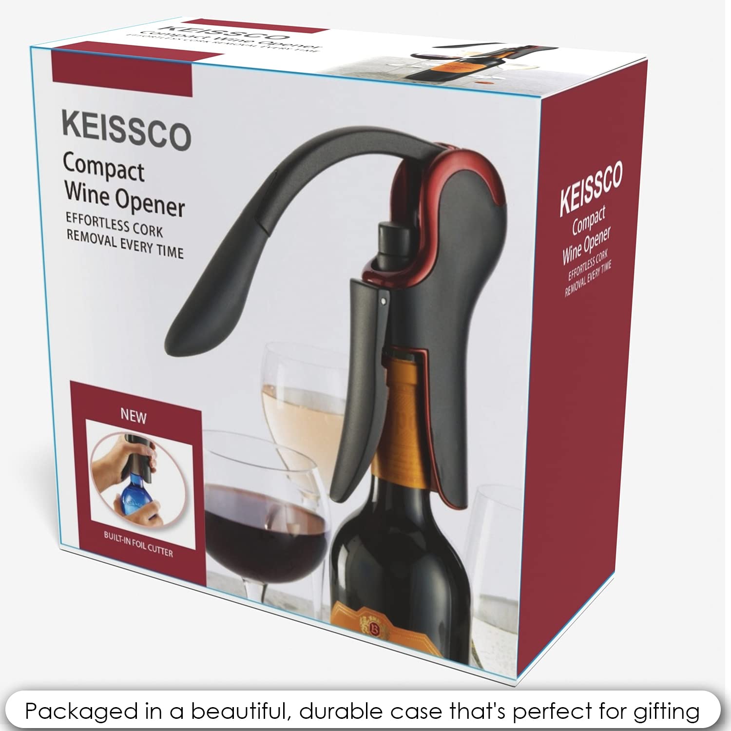 KEISSCO compact storage fits neatly in drawer or bar setup.