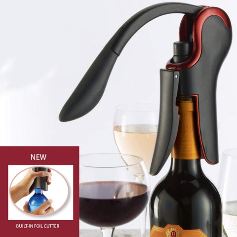 KEISSCO lever-pull mechanism eases cork extraction with controlled leverage.