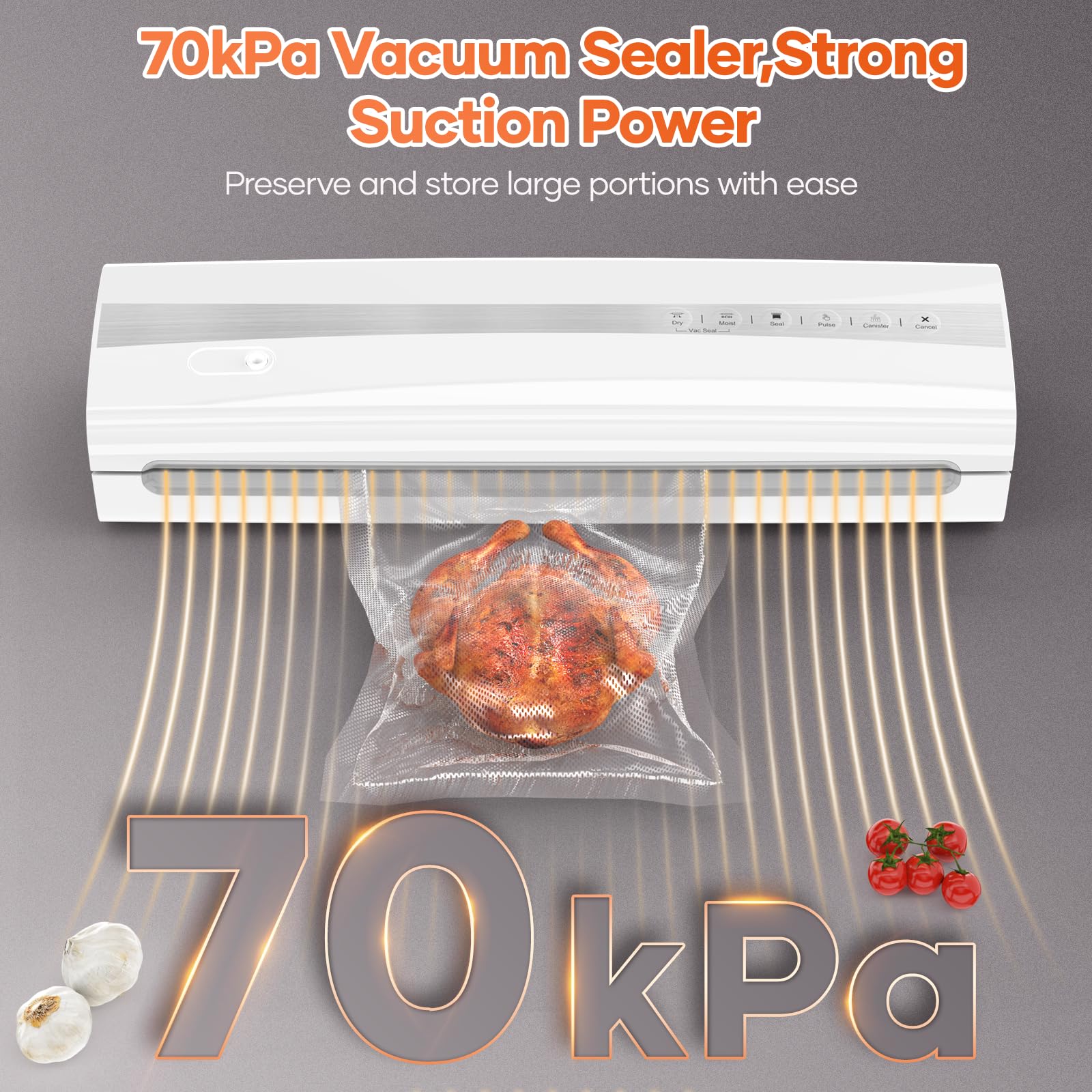 Kejector extralong roll storage highlights ready-to-cut bags for versatile portions.
