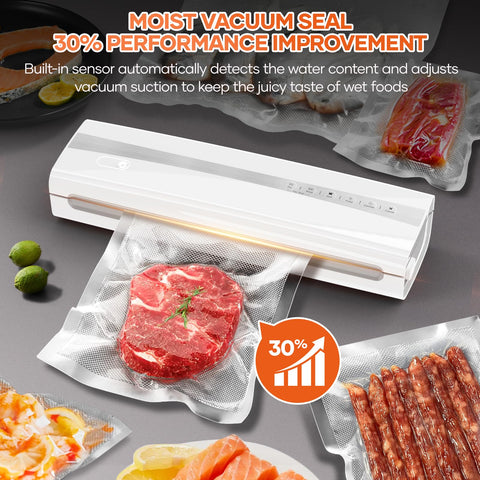 Kejector vacuum sealer kit shows bag cutter and vacuum tube integrated.