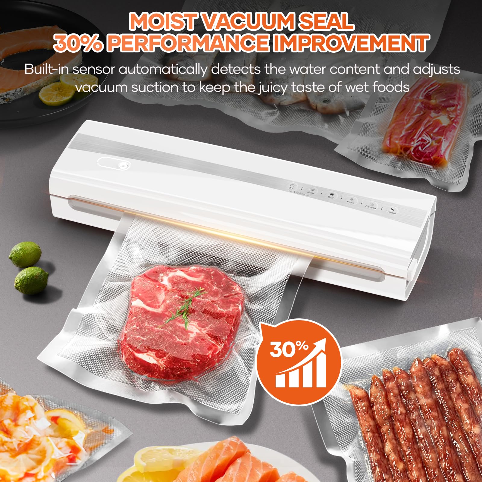 Kejector vacuum tube accessory for canister vacuuming and jar sealing