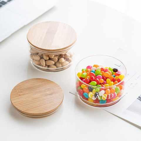 KEKEHOME glass container displays snacks clearly for quick grabbing