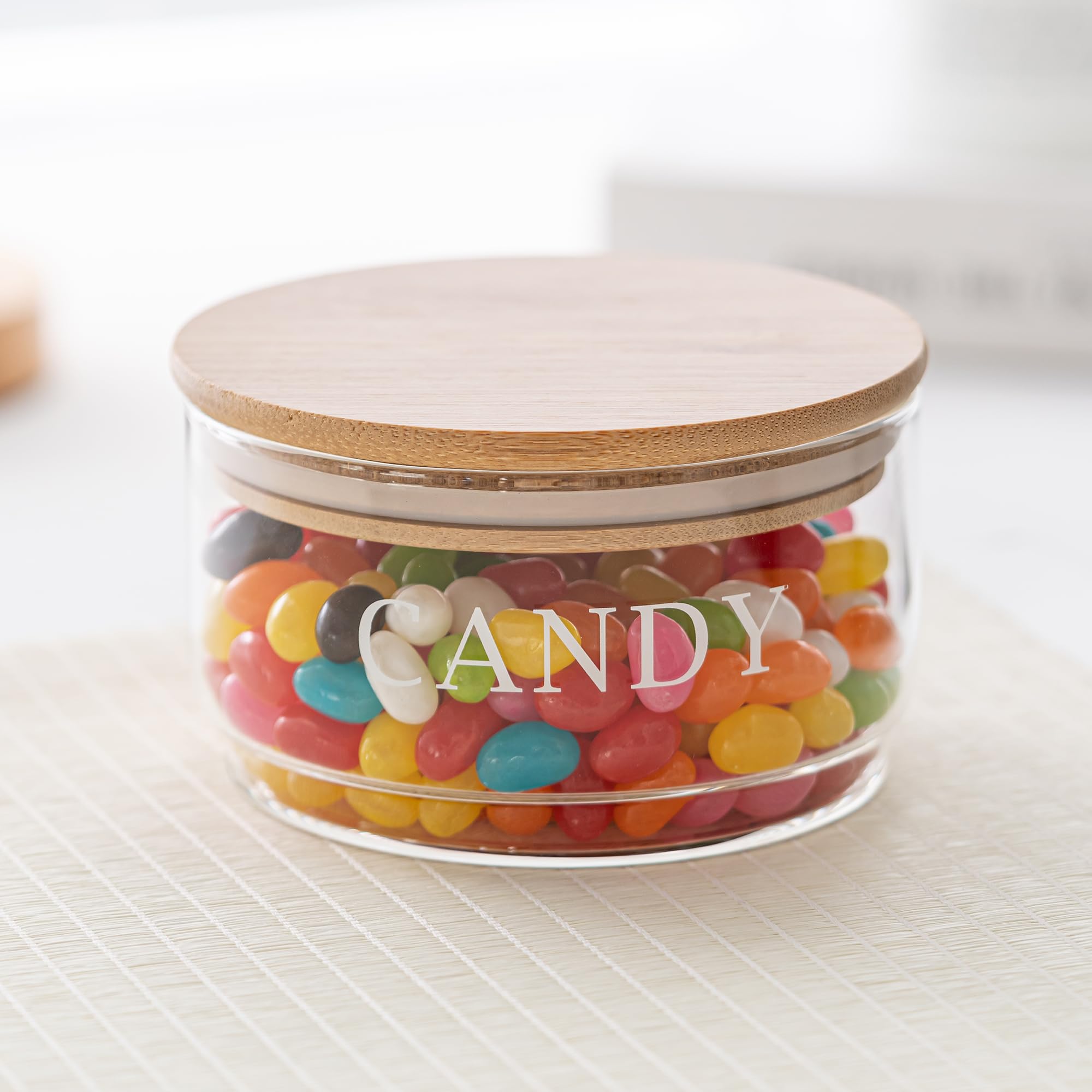 KEKEHOME glass storage container for kitchen organization