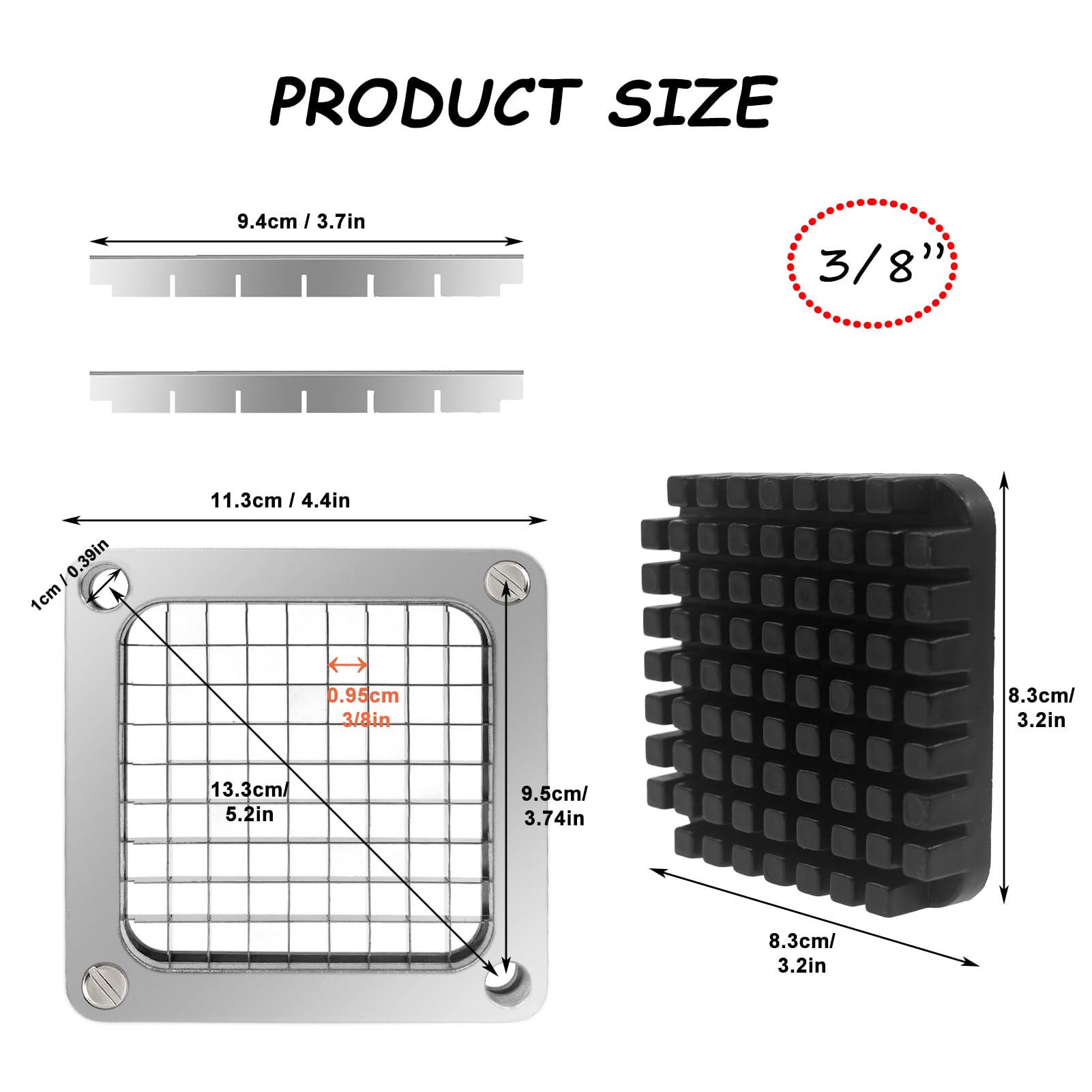 KELEYU replacement blade set for chopper with sharp stainless steel blades