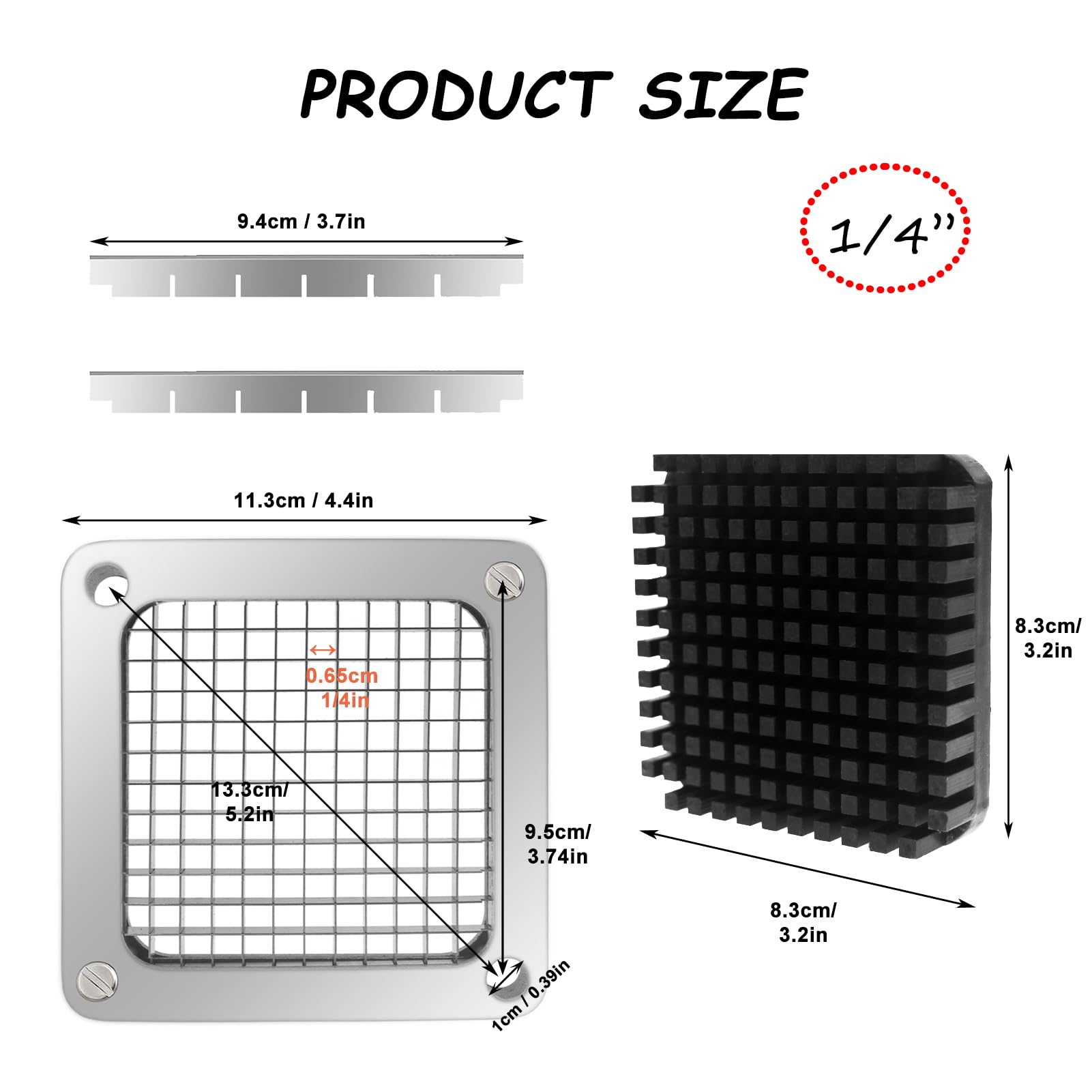 KELEYU stainless steel blade assembly for durable, high-fiber food slicing.
