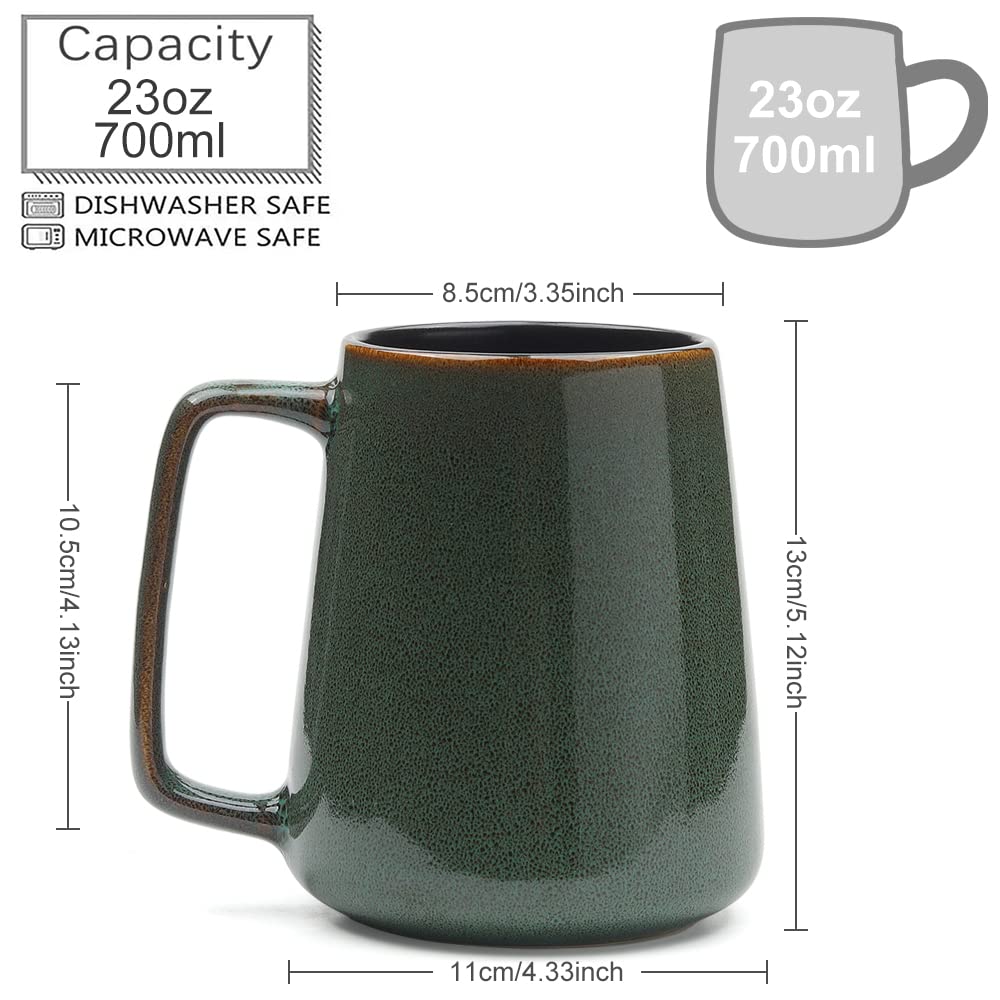 KELINGO 700ml ceramic mug shows unique reactive glaze for a stylish tea break