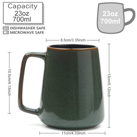 KELINGO 700ml ceramic mug shows unique reactive glaze for a stylish tea break