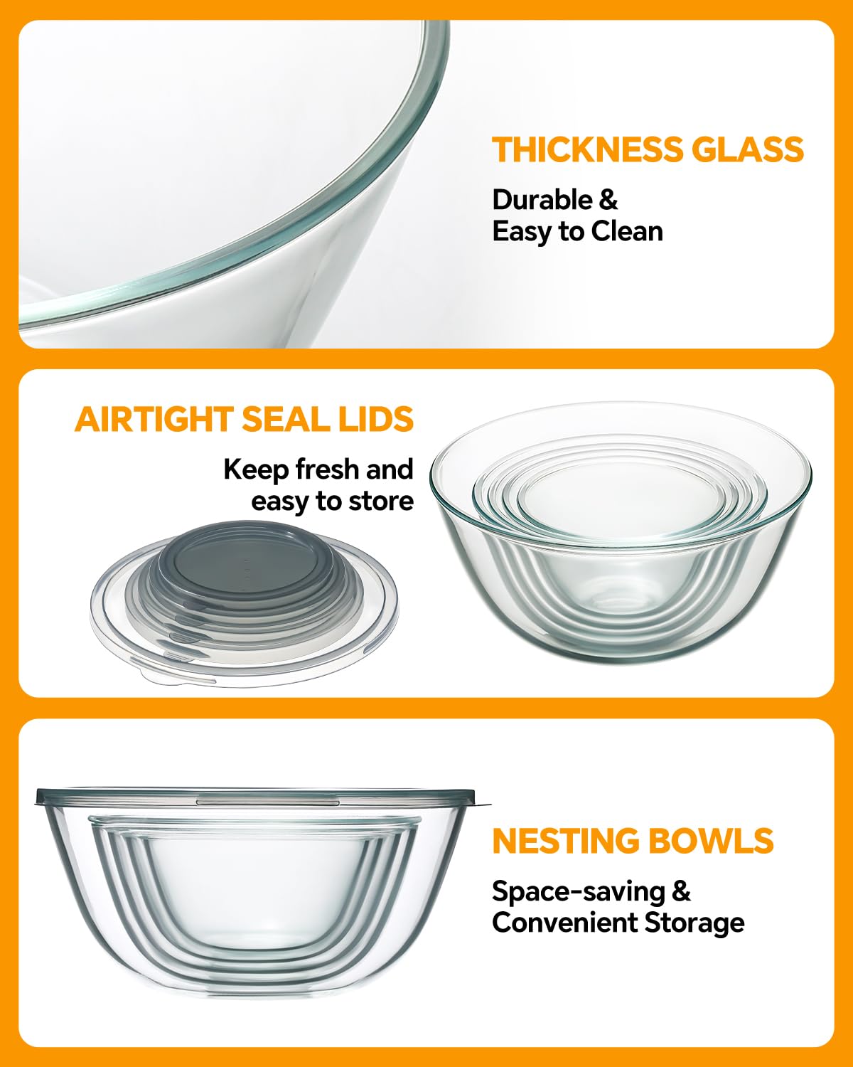 KEMETHY 0.85QT small bowl with lid for snacks and dips.