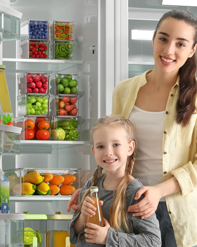 KEMETHY clear BPA-free containers simplify meal prep and ingredient visibility