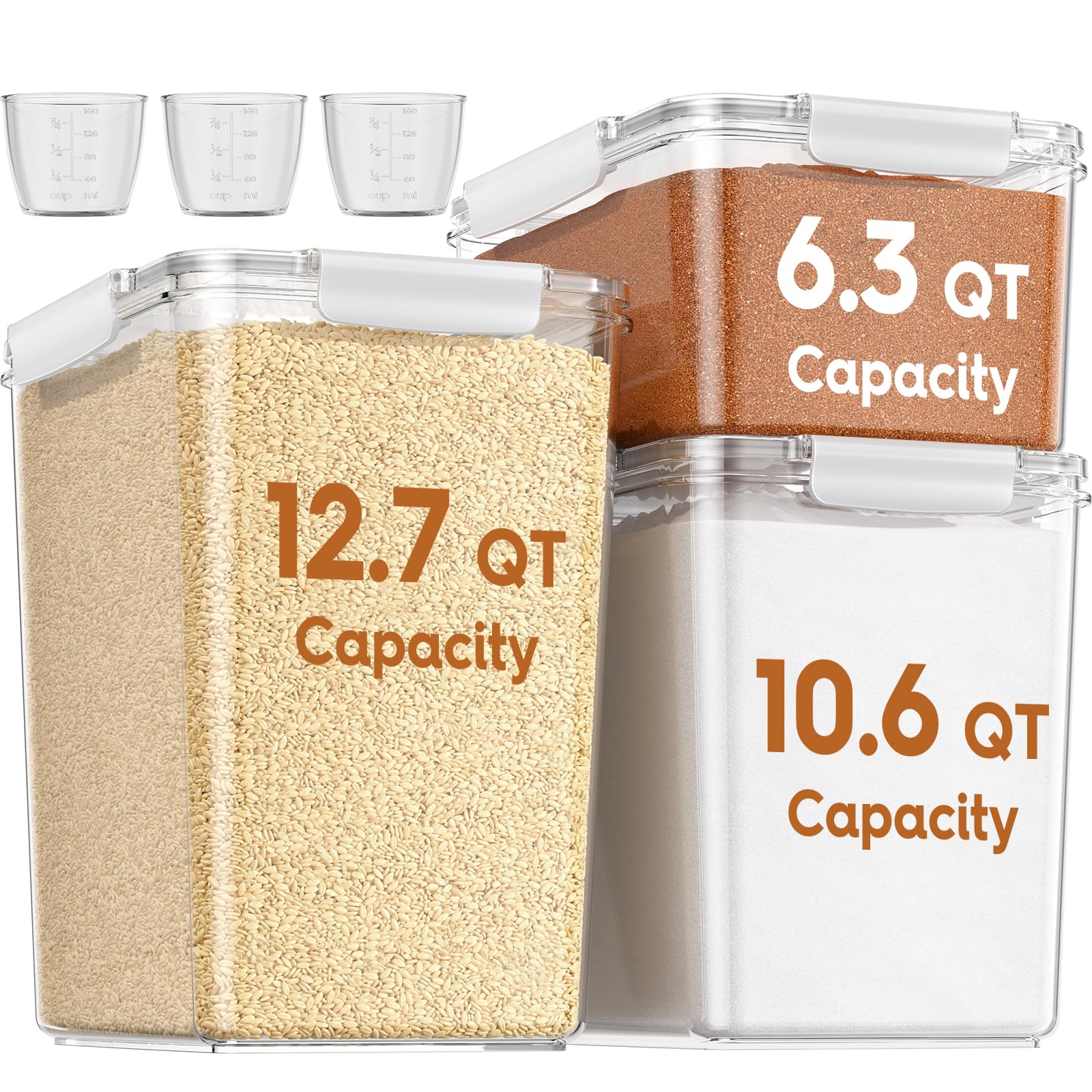 Kemethy 12L extra-large container with lid for bulk pantry storage