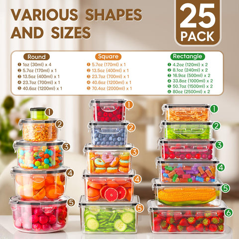KEMETHY 50oz rectangular container with secure lid for portion control