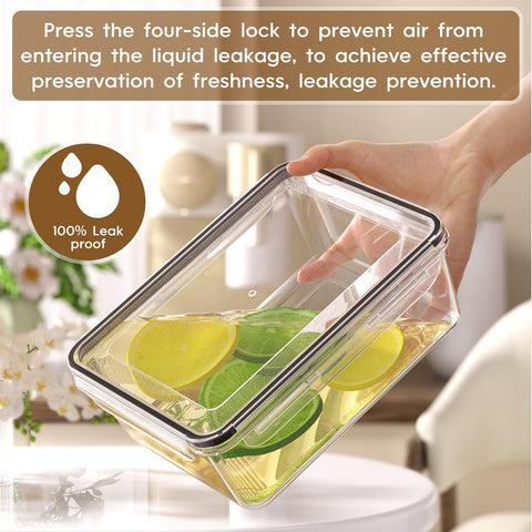 KEMETHY 13.5oz square container with latch lid for snacks