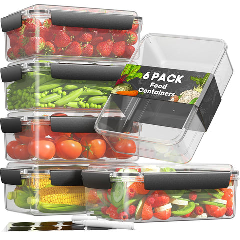 KEMETHY 7-cup container set shows large capacity for meal prep and leftovers
