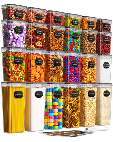 Kemethy airtight containers with lids organized for pantry efficiency