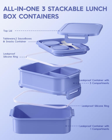 KEMETHY bento leak-proof buckles and seals prevent spills