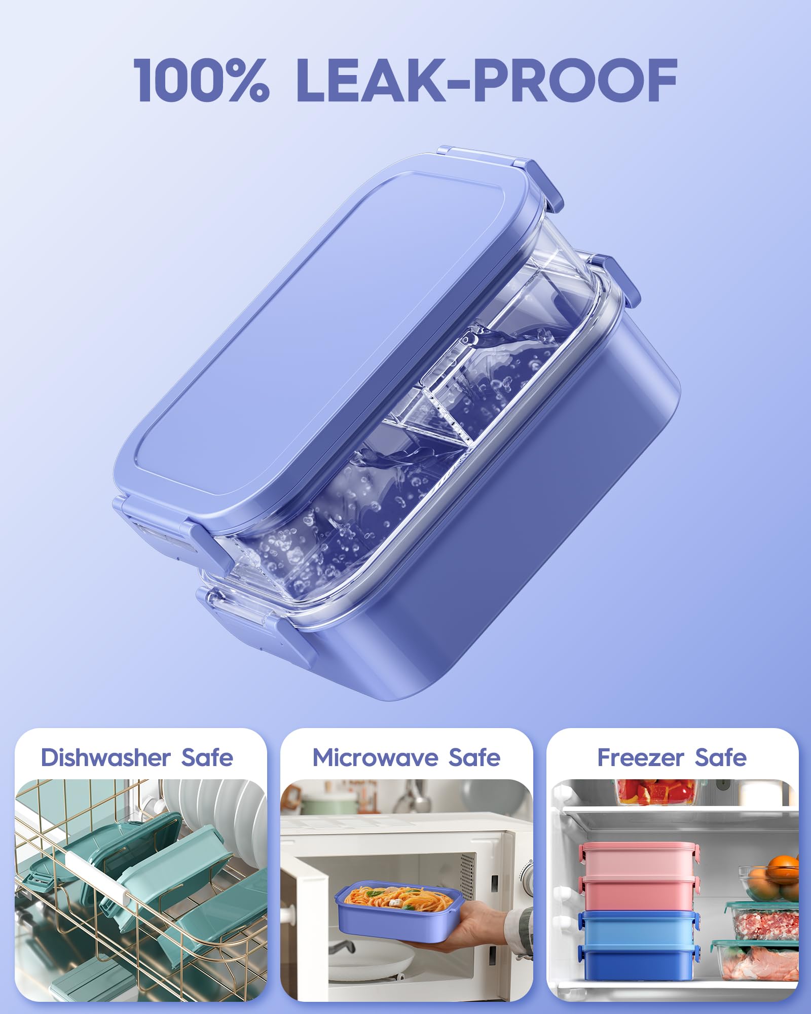 KEMETHY bento microwave-safe without lid for quick reheats