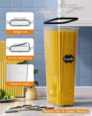KEMETHY food-grade BPA-free plastic ensures safe, durable storage.