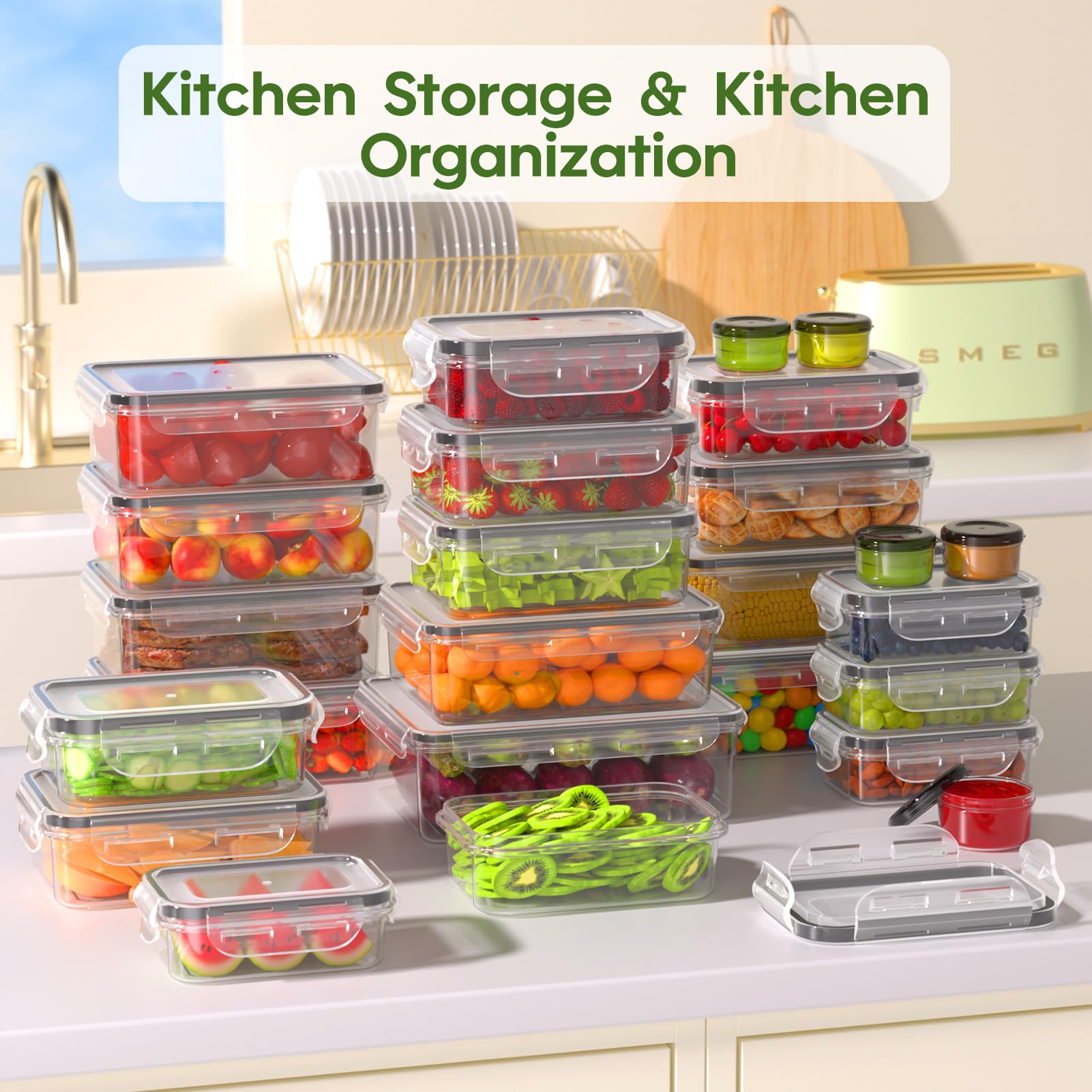 KEMETHY labels and marker included for quick, clear contents identification.