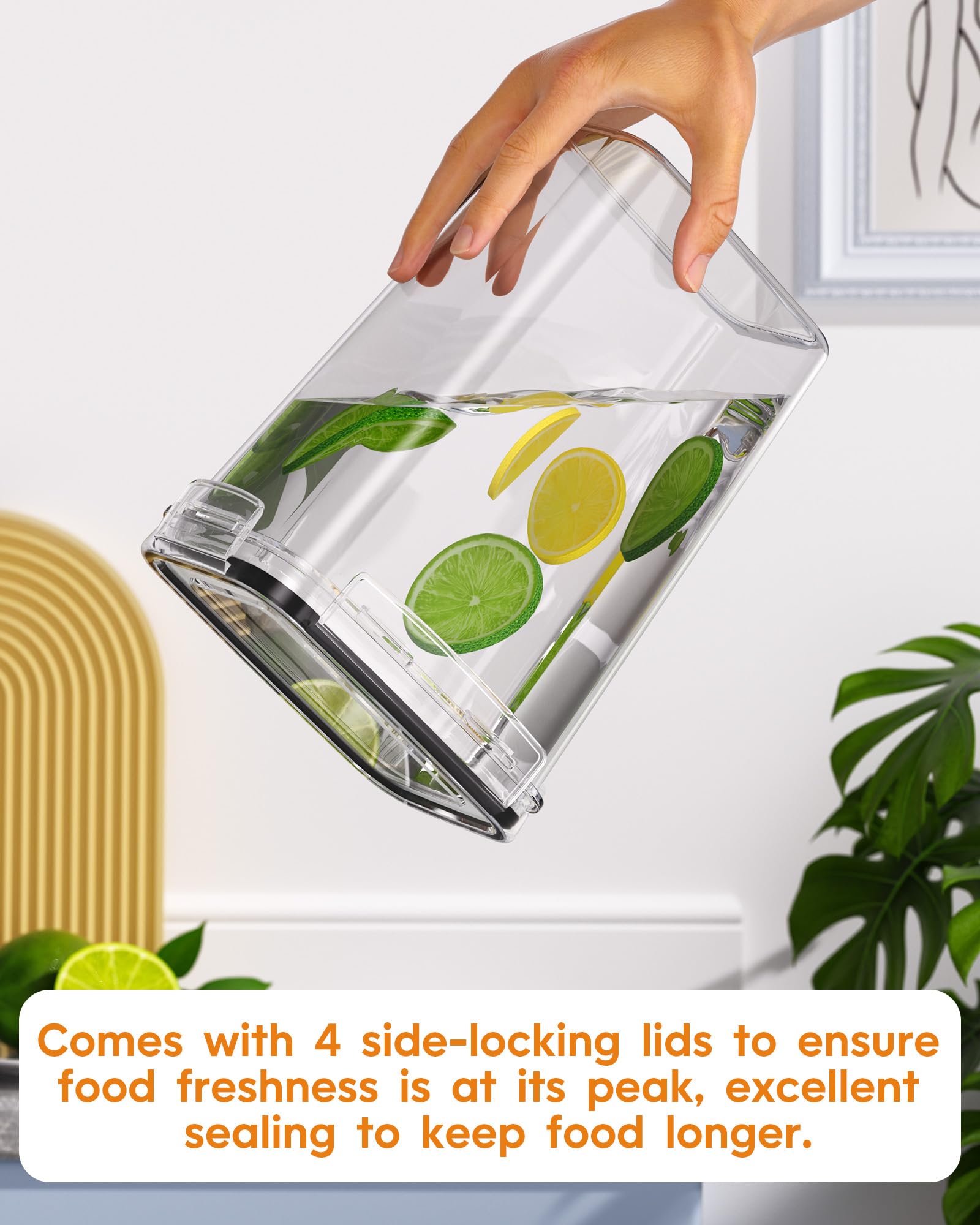 KEMETHY containers available in multiple sizes for cereals, flour, and snacks.