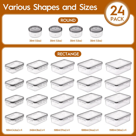 KEMETHY rectangular 50oz containers for bulk foods and versatile storage.