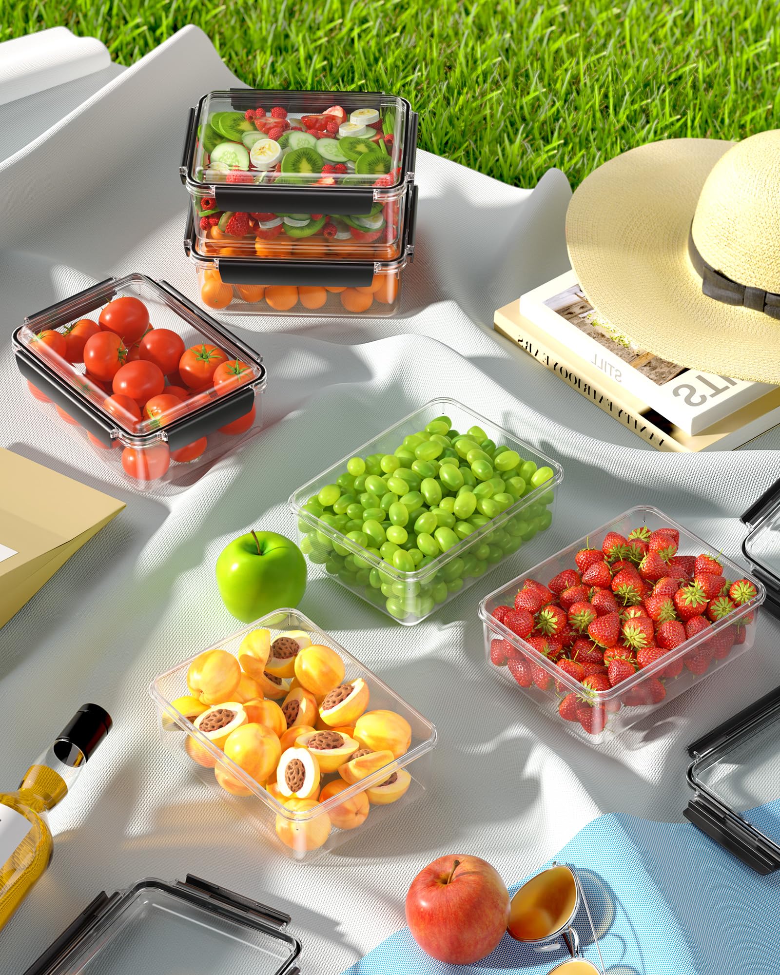 KEMETHY stackable design saves pantry space when storing