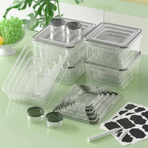 KEMETHY stackable design saves space in cabinets and fridges