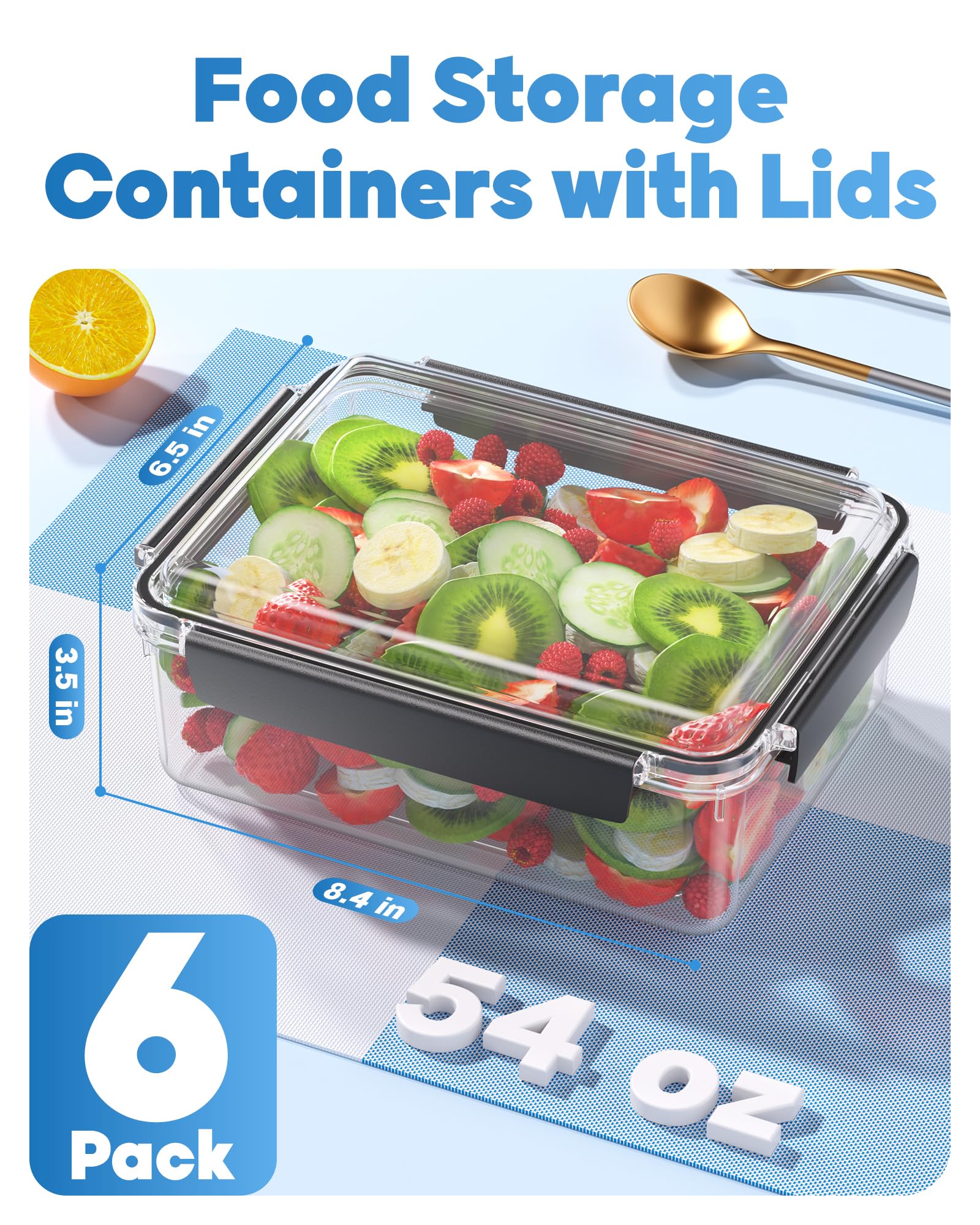 KEMETHY upgraded snap lids highlight durable, secure storage for the fridge