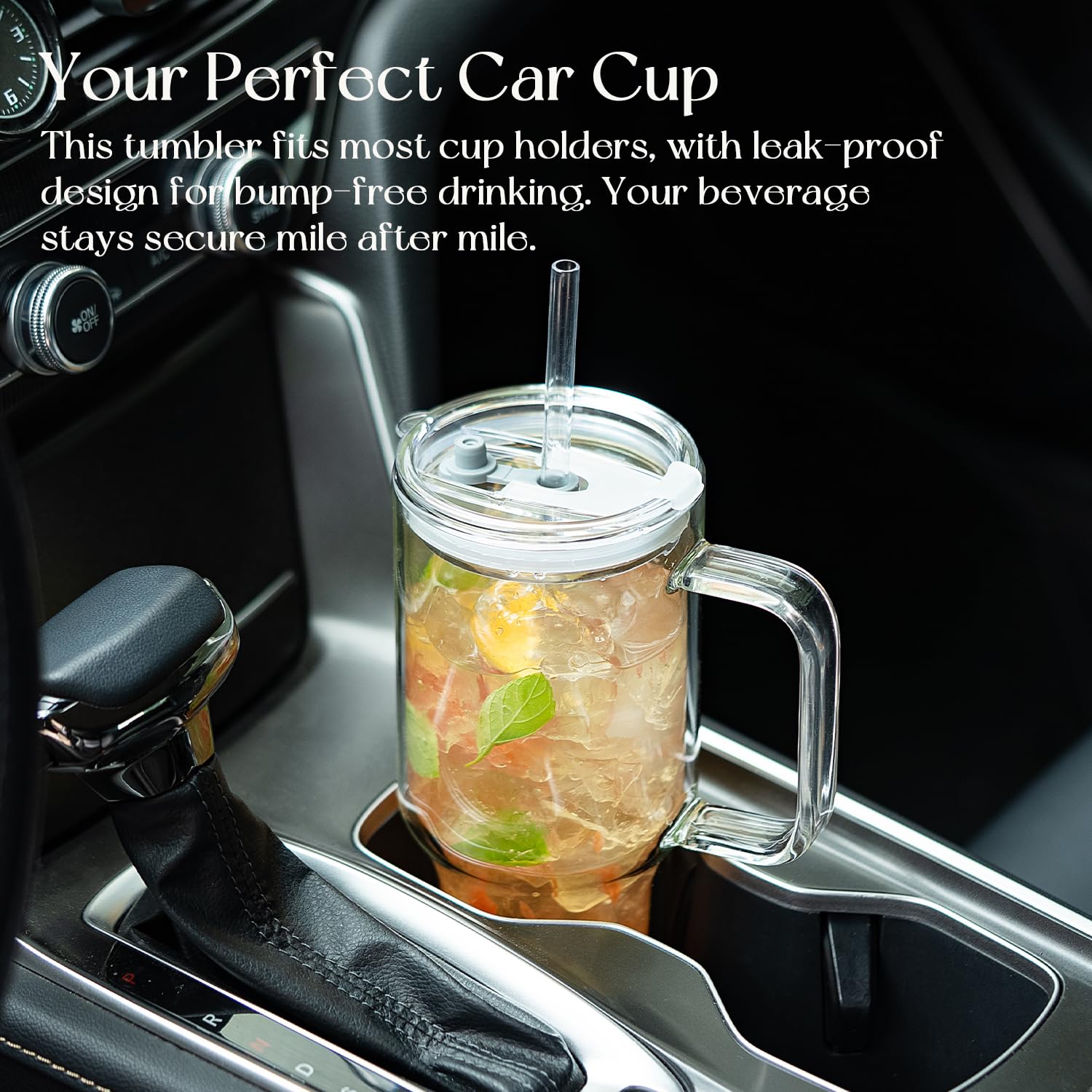 Kemorela 28oz tumbler with lid and straw ideal for iced coffee at work.