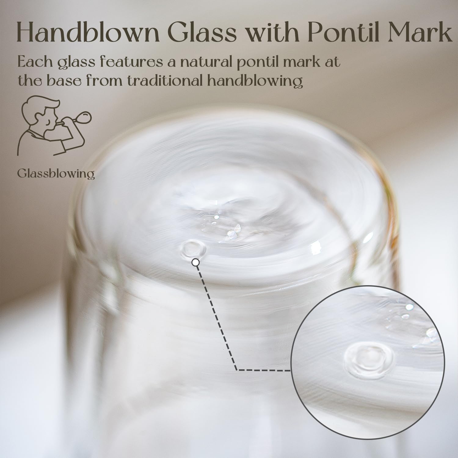 Kemorela crystal-clear striped glass showcasing drink colors beautifully