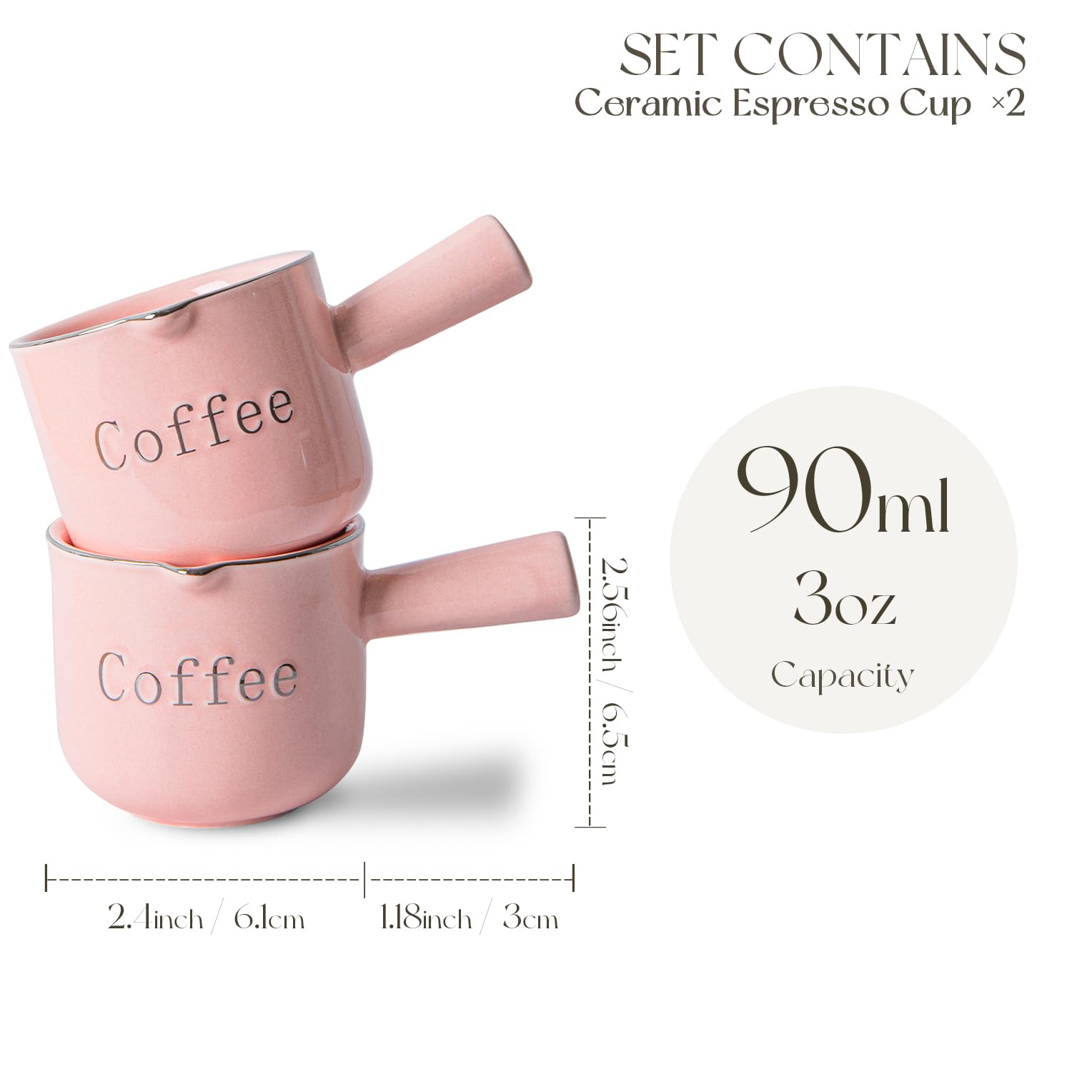 Kemorela cups feature an ergonomic handle for secure, comfortable gripping.