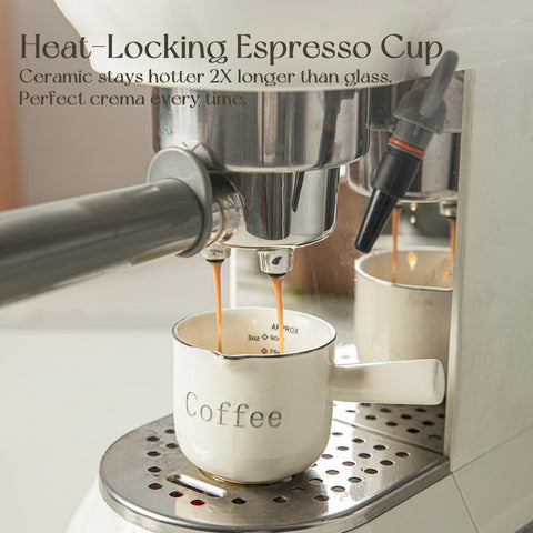 Kemorela espresso cups serve as a small pitcher for daily use.