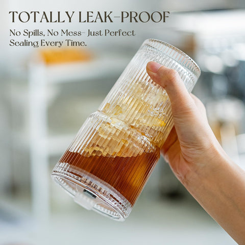 KEMORELA vintage ribbed texture adds classic style to modern beverages.