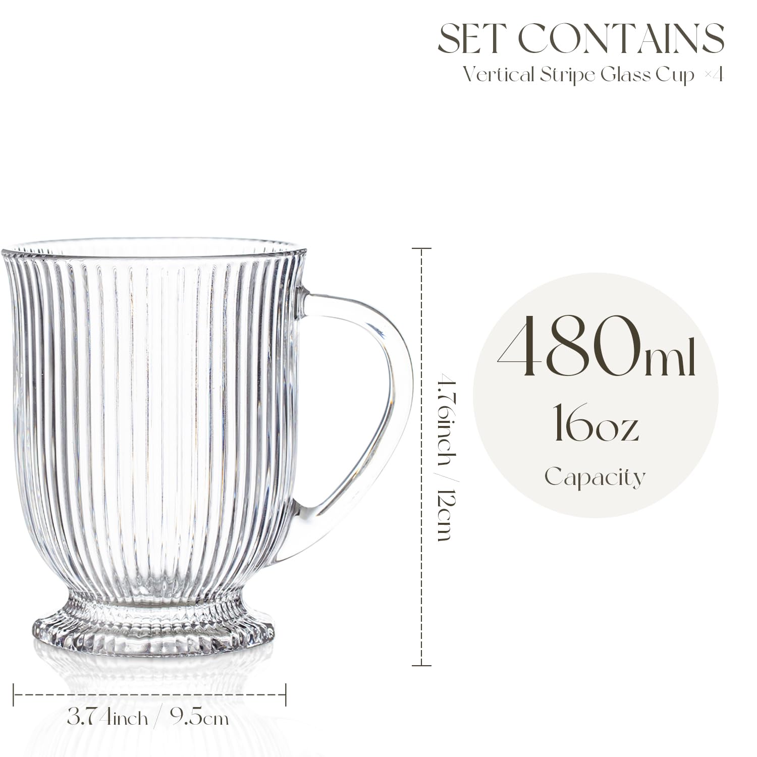 KEMORELA mug with wide base for stable placement on table