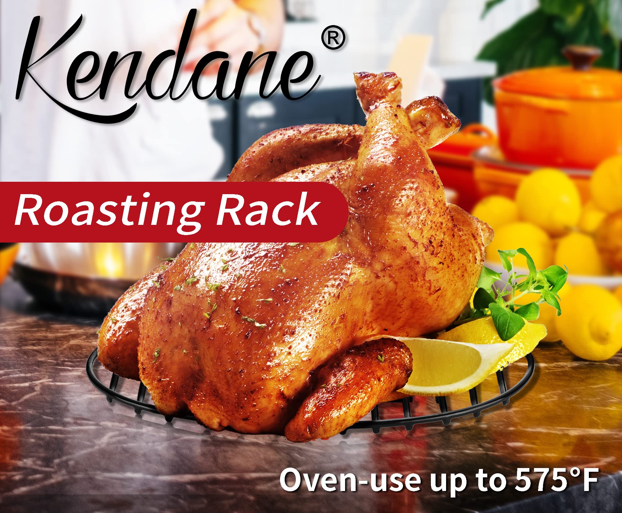 Kendane dishwasher-safe rack cleans easily after roasting, cooling, or drying.