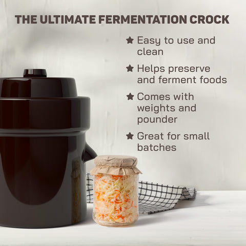 Kenley fermentation crock weights keep vegetables submerged for consistent small-batch fermentation.