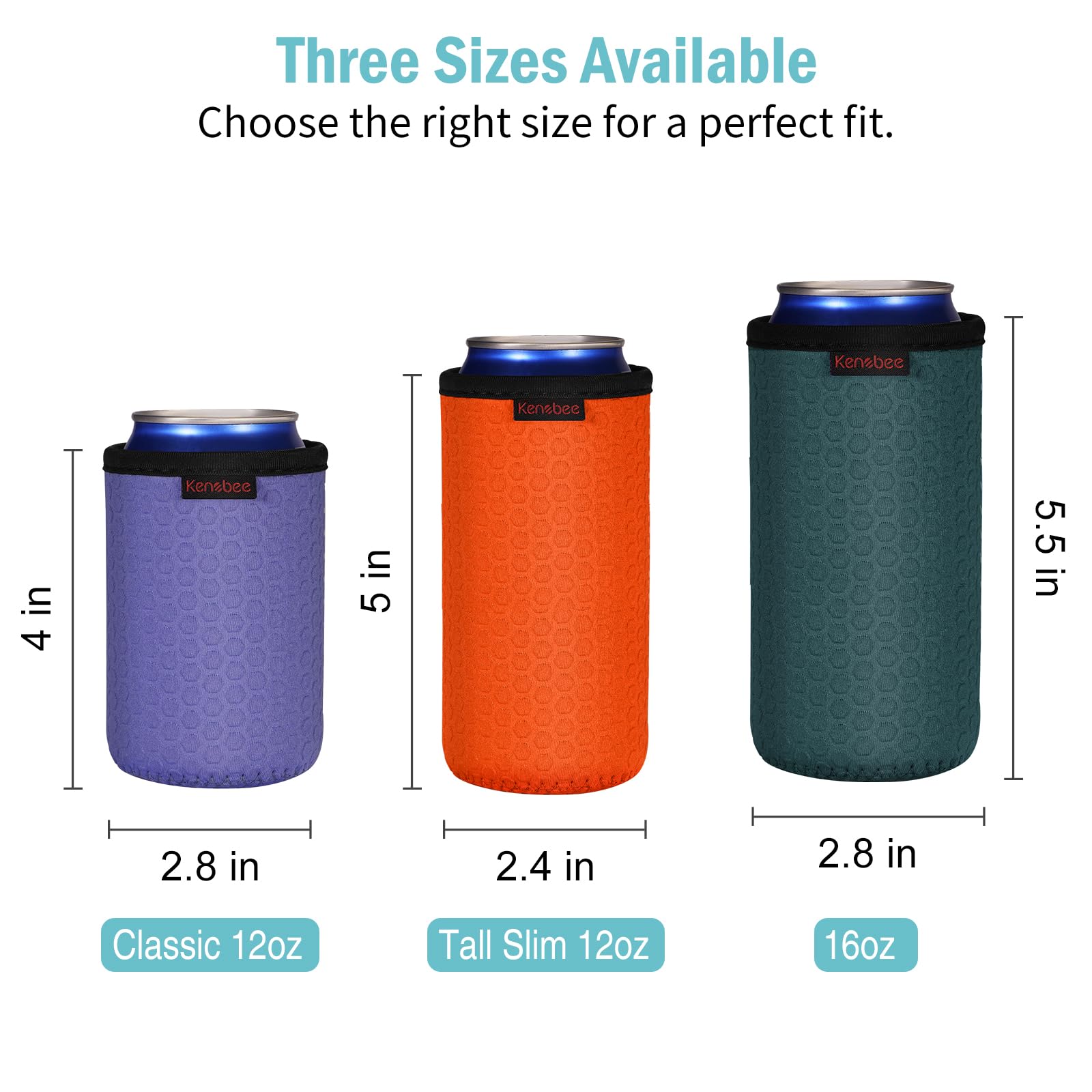 KENOBEE black 12oz can sleeve for everyday use.
