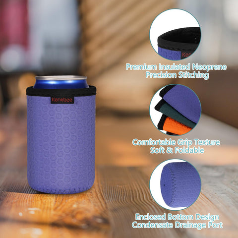 KENOBEE non-slip honeycomb design keeps cans secure while sipping.