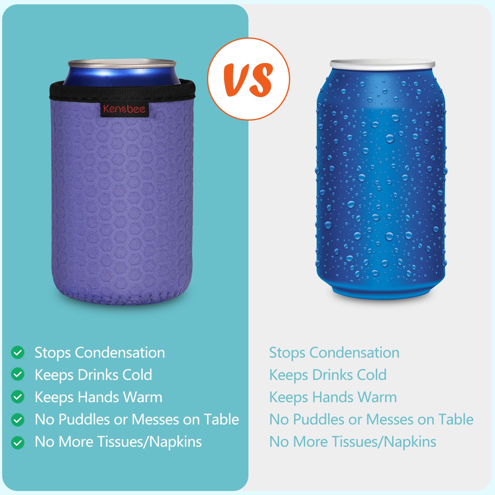 KENOBEE yellow 12oz can sleeve adds bright color to gatherings.