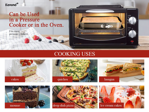 Kenond pan is oven-safe up to 450°F for versatile baking options.