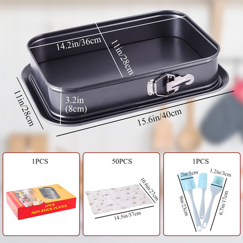 Kenond springform pan with removable bottom enables easy release of delicate desserts.